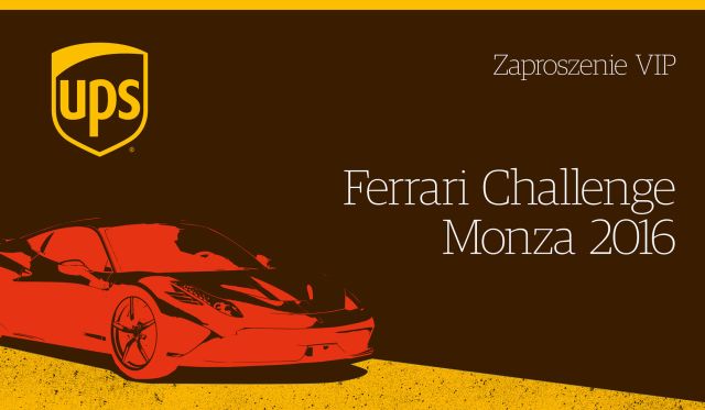 UPS zaproszenie na Ferrari Challenge www