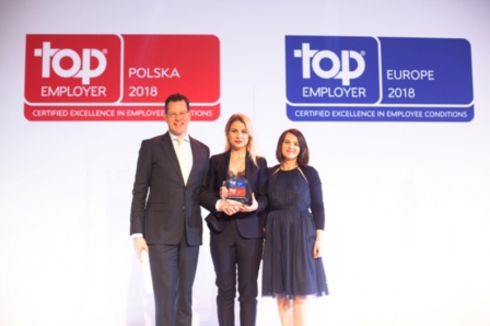 David Plink CEO Top Employer Institute. Od lewej -Joanna Augustynowicz i Edyta Smulska_DHL Express.