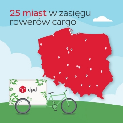Rowery cargo DPD Polska już w 25 miastach